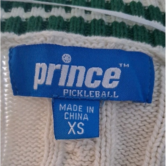 Prince Pickleball Outfit Set Womens Cable Knit Sweater XS + Shorts Small White - Picture 4 of 14